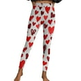 thumbnail image 5 of yievot High Waisted Leggings for Women Valentines Day Heart Printed Yoga Pants Workout Running Athletic Leggings, 5 of 6