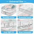 thumbnail image 4 of Plastic Pencil Box Large Capacity Pencil Boxes Clear Boxes with Snap-Tight Lid Stylish Office Supplies Storage Organizer Box Turtles with Pink Flowers, 4 of 7
