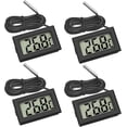thumbnail image 1 of Mini Digital LCD Thermometer Temperature with Temperature Probe Sensor Tester (4X Black), 1 of 4