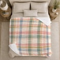 thumbnail image 5 of Autumn Plaid Check, Festive autumn celebration Scene, Warm Flannel Blanket for Living Room and Family Room with Detailed Artwork, Art Lovers autumn celebration Gift, Festive Home Decor, 5 of 9