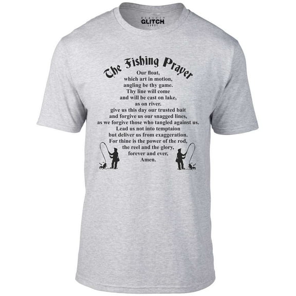 Reality Glitch's Men's The Fishing Prayer T-Shirt Angling Hobby Dad Gift