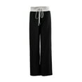 thumbnail image 6 of Womens Casual Wide Leg Sweatpants Drawstring High Waist Loose Yoga joggers Pants, 6 of 8
