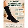 thumbnail image 4 of Comfello Diabetic Crew Socks for Men – 6 Pairs, Non-Binding, Seamless Toe, Soft Cotton Moisture-Wicking Socks, 4 of 7