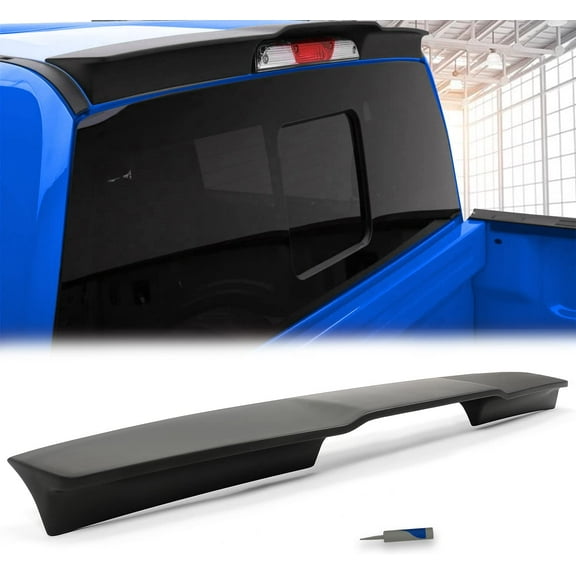 Kojem Painted Black Cab Rear Trunk Window Roof Spoiler Lip Wing for Ford F-150 F150 Gen 2 Raptor 2015-2019