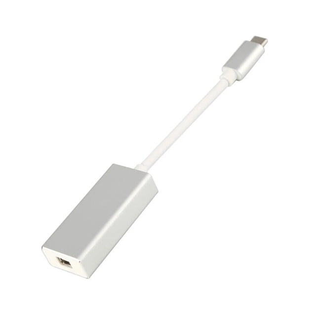 Tholdsy Convertidor tipo c a DP, convertidor de cable de transferencia de datos de vídeo para ordenador portátil Universal de alta velocidad, Electrónica miscelánea Plata