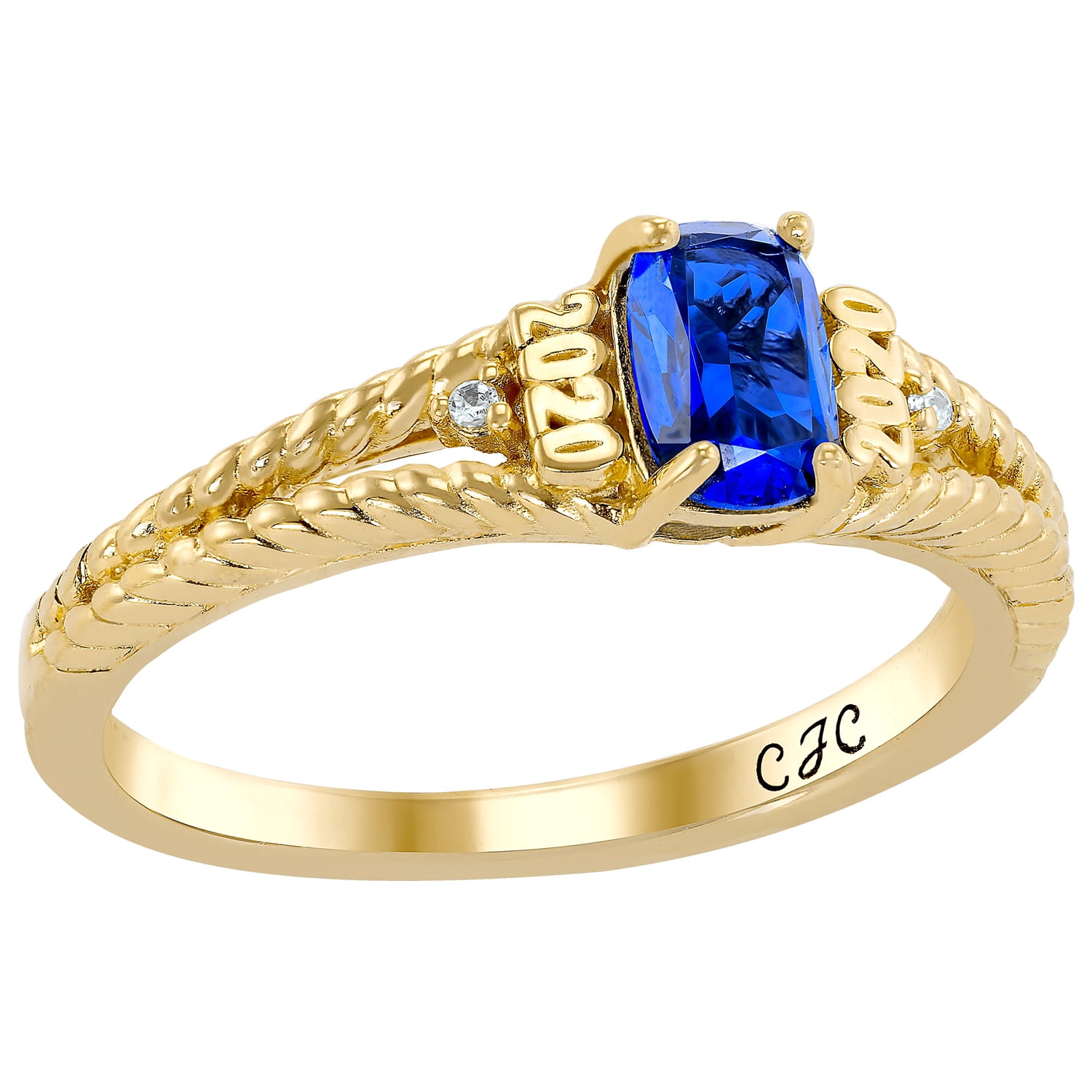 Personalized Women's Lilla Class Ring available in Valadium, Silver Plus, 10k Yellow and White Gold