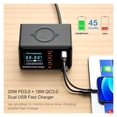 thumbnail image 4 of 100W 8 Ports USB Charger Station With Wireless Charging Digital Display Screen QC3.0 PD3.0 Quick Charge, 4 of 4