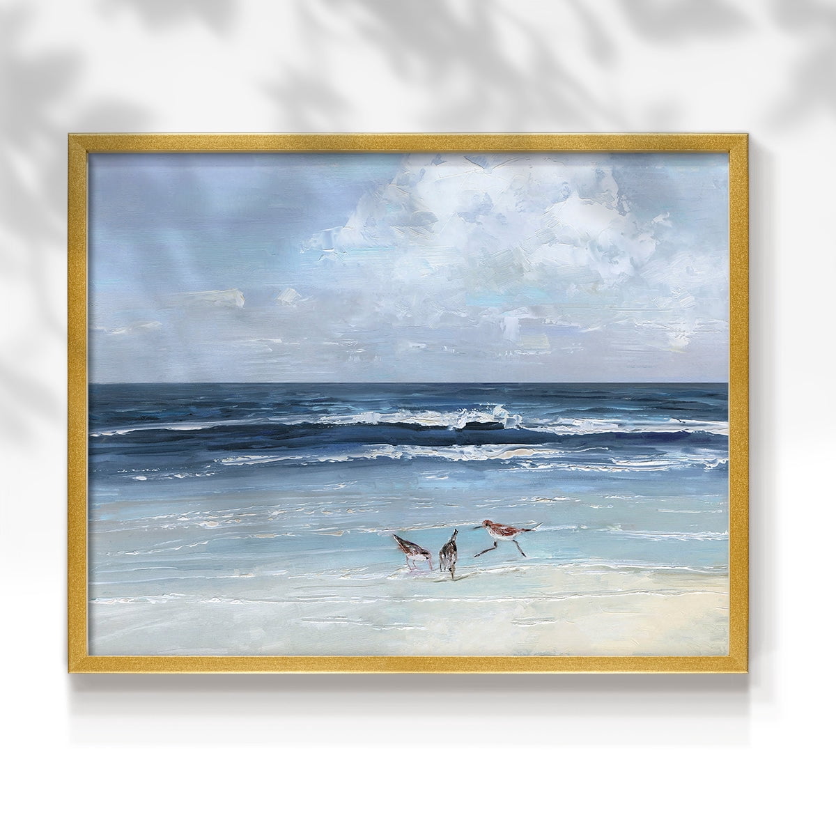 Beach Trio by Sally Swatland - Restickable Framed Giclée Print