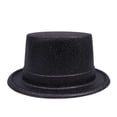 thumbnail image 2 of 2pcs Glitter Fedora Hat Performance Hat Party Cosplay Magician Party Supllies (Black), 2 of 4