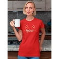 thumbnail image 2 of Meow Text Gold  Shaped T-Shirt Women -Image by Shutterstock, Female Large, 2 of 4