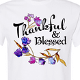 thumbnail image 4 of Inktastic Thankful and Blessed Inspirational Saying with Flowers T-Shirt, 4 of 5
