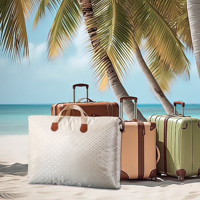 Bolsa de Almacenamiento Extragrande | Organizador de Tela Oxford Gruesa con Asas Reforzadas y Cremalleras Dobles | Bolsa Plegable a Prueba de Polvo y Humedad para Ropa de Cama, Edredones, Mantas y Ro