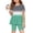 Light Green, variant on 1-13Y Tween Girl Clothes 2 Piece Short Sleeve Gradient Ruffle Hem Top and Biker Shorts Teen Girl Summer Outfits Short Set
