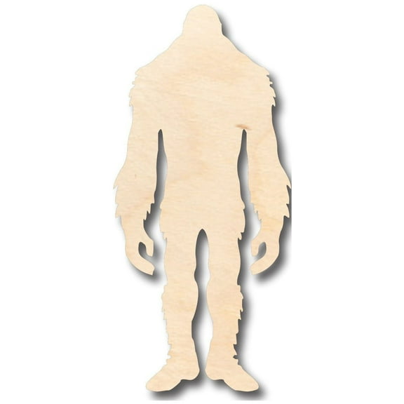Unfinished Wood Sasquatch Bigfoot Shape - Craft - up to 46" DIY 5" / 1/2"