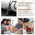 thumbnail image 6 of Jewmon Faith Cross Necklace for Men Stainless Steel Inspirational Bible Verse Necklace Easter Gifts, 6 of 8