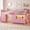 Pink, variant on Low Loft Bed with 7 Storage Drawers,Metal Twin Size Loft Bed Frame with Bookcase, LED Lights and Under-Bed Play Space,Black