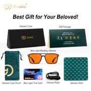 Goiteia 100% Orange Blue Light Blocking Glasses-Amber Tint Gaming Glasses for Better Sleep/Eyes Strain/Light Sensitive-Ultra Light & Spring Hinges for Better Comfor