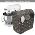thumbnail image 2 of Floral Stand Mixer Cover, Ornamental Plants with Old Fashioned Features Petals, Kitchen Appliance Organizer Bag Cover with Pockets, 5 Quarts, Slate Blue Burgundy, by Ambesonne, 2 of 4