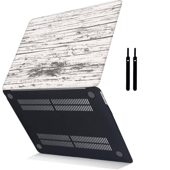Hard Protective Shell Case Cover Only for Rel. Newest MacBook Pro 13" Cable Tie Model: M1 A2338/A2289/A2251/A2159/A1989/A1706/A1708 Wood grain 120