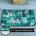thumbnail image 5 of Teal Turquoise Kitchen Mats Set, Runner Area Rug Floor Mat, 17x30 and 17x47 Inches, Retro Farmhouse Boho Green Kitchen Decor and Accessories,Abstract Brush, 5 of 6
