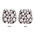 thumbnail image 3 of Balery Cute Baseball Pantalones cortos deportivos para mujer con forro y dos bolsillos, elásticos, para entrenamiento, gimnasio, yoga-Small, 3 of 7