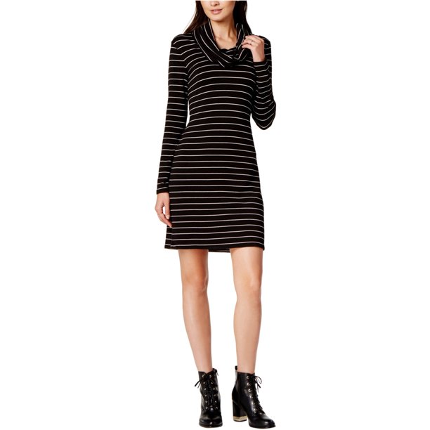 maison Jules Womens Cowl Bodycon Vestido, Negro, Grande