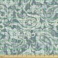 thumbnail image 2 of Ambesonne Paisley Fabric by the Yard Upholstery, Vintage Floral, 1 Yard, Blue Grey Purpleblue, 2 of 5