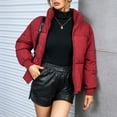 thumbnail image 4 of Womens Winter Quilted Jackets Long Sleeve Full Zip Jacket Coats With Pockets Women Jacket Coat Jean Vest Women Maternity Jacket for Women plus Size Winter Jackets Coats Leather for Women Womens 2t, 4 of 5