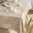 thumbnail image 5 of Linen Cotton Solid colored Thickened Rectangular Tablecloth for Coffee Tables 100x140 53 coffee color, 5 of 9