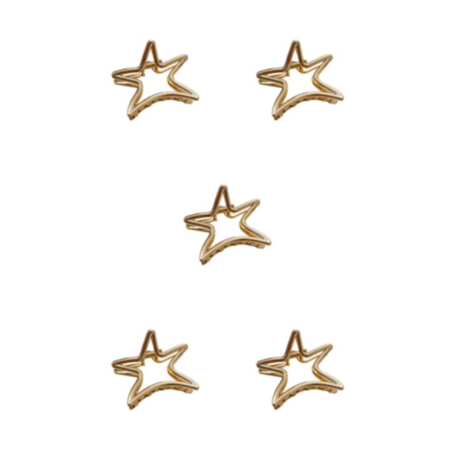 Qarigey Horquillas para dama, pasadores, estrella de cinco puntas, Clip de Metal, pinza para el pelo, sombreros para niñas, hueco de moda para Type2 NO2