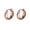 Rosegold, variant on Minimalist Layered Hoop Earrings for Women Geometric Interlocking Stainless Steel Hoops Pave Stone Accents Lightweight Wedding Accessories Plated Silver