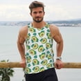 thumbnail image 6 of Fuzoiu Avocado Sleeping Print Men's Workout Tank Tops,Sleeveless Gym Shirt Quick Dry,Fitness Bodybuilding T-Shirt,Muscle Athletic Workout Tee-3X-Large, 6 of 7
