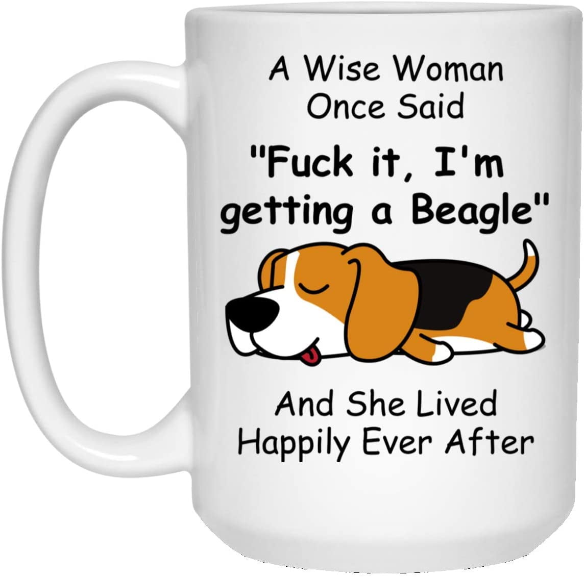Beagle Mama Canvas Tote Bag - Cute Dog Lover Gift, 14x16 Inch, Durable Canvas With Print, White - View #10