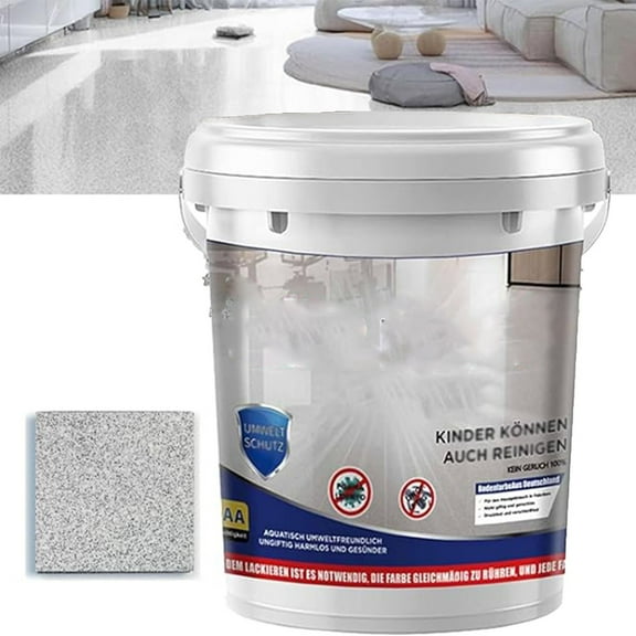 JingChun Epoxy Floor Paint, High-Gloss Marble Effect Epoxy Floor Coating, Suitable for Both Interior and Exterior Applications