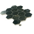 thumbnail image 4 of Splendor 8.9 in. x 12.8 in. Polished Black Porcelain Mosaic Hexagon Wall and Floor Tile (7.09 sq. ft./case) (9-pack), 4 of 5