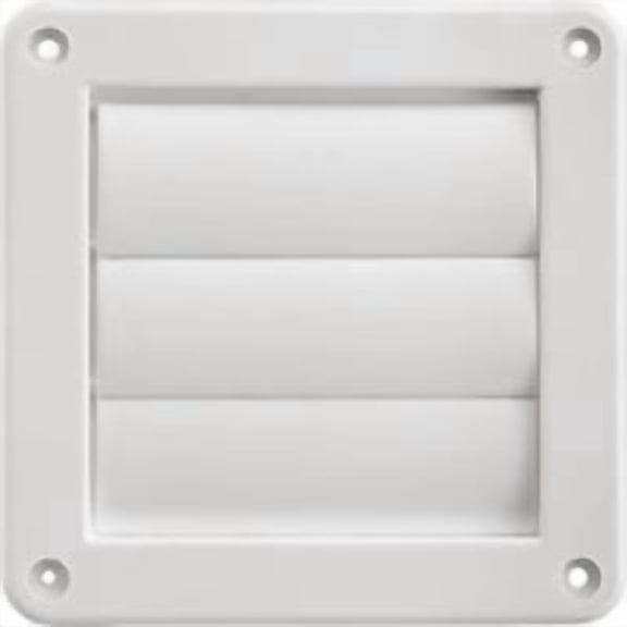 Lambro Louvered Vent Face - 4 Inch, White — Residential Use, Standard Application