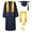 Navy, variant on Conairie Unisex Graduation Cap and Gown Set with Tassel for College High School Honor Cord Graduation Outfits Black 45