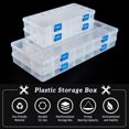 thumbnail image 4 of 4 Pack 24 Grids Plastic Storage Box Jewellery Boxes with Adjustable Dividers Hook Design Large Clear Plastic Bead Earring Storage Container(2 Mixed Size), 4 of 8