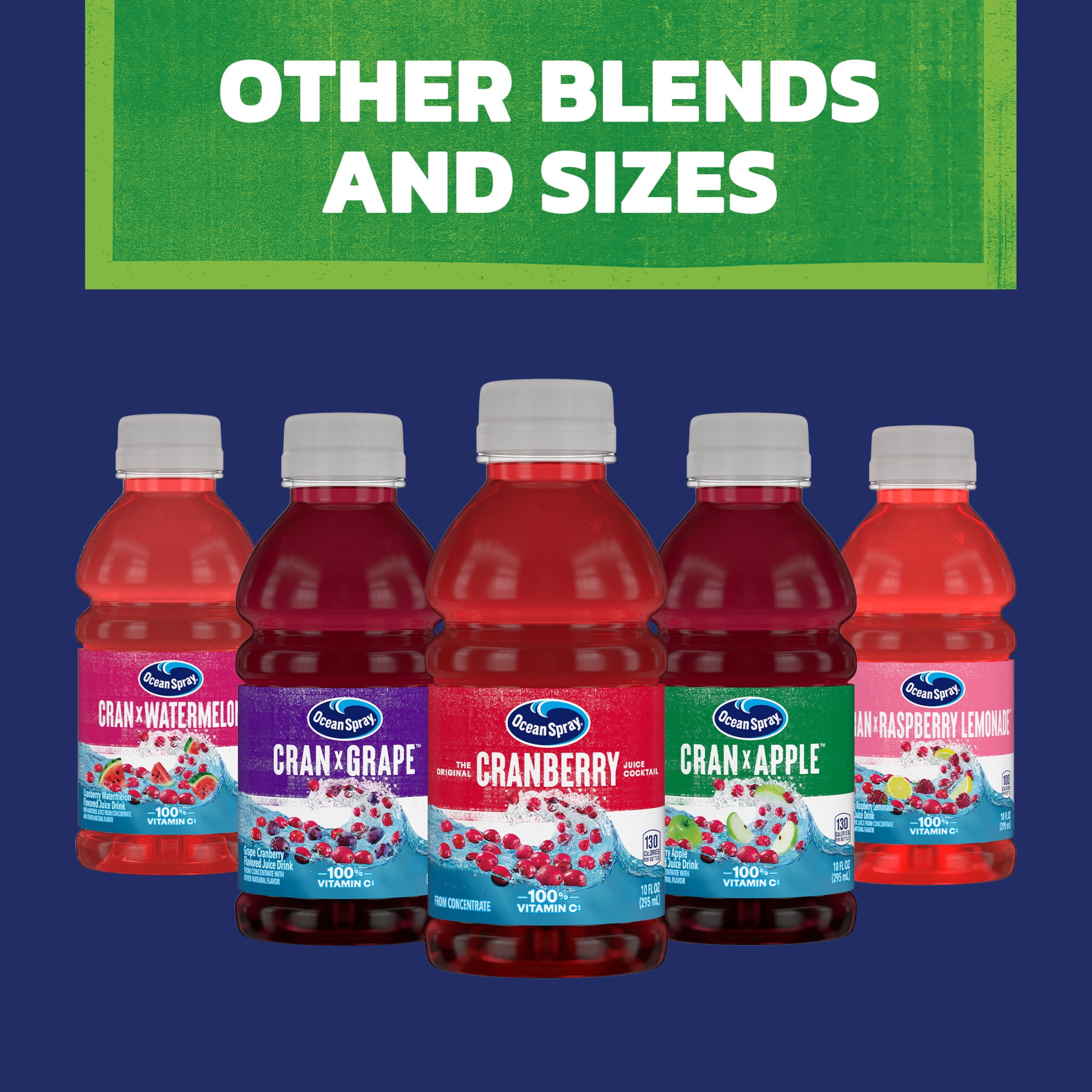(4 pack) Ocean Spray® Cran-Apple™ Cranberry Apple Juice Drinks, 10 fl oz Bottles, 6 Count