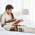 thumbnail image 6 of Lsque Books Key To Knowledge Pattern Long Sleeve Pajama Set for Men - Soft 2-Piece Sleepwear and Loungewear Set with Pockets, Comfy Nightwear-Large, 6 of 7
