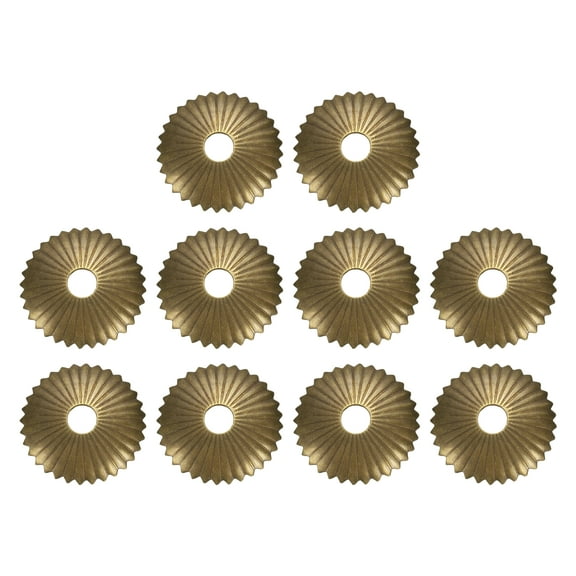 Uxcell 10pack Cabinet Knob Backplate, 1.1 Inch Radial Backplate Washers Classical Furniture Decoration Gasket for Cabinet Drawer Cupboard Doors Hardware
