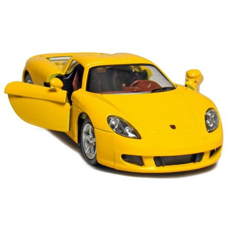 Black/Blue/Red/Yellow by Kinsmart Set of 4 5" Porsche Carrera GT 1:36 Scale Black/Blue/Red/Yellow by Kinsmart Set of 4 5" Porsche Carrera GT 1:36 Scale