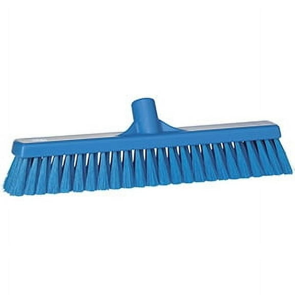 Vikan 16" Small Particle Push Broom- Soft - Blue (2 Units)