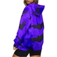 thumbnail image 6 of WXLWZYWL Halloween Hoodies for Women Plus Size Long Sleeve Shirts Crewneck Bat Pumpkin Ghost Witch Printed Cute Y2k Loose Casual Pullover Tee Tops Hoodies, 6 of 6
