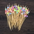 thumbnail image 3 of 100 Pcs 12 cm Cocktail Picks Creative Handmade Heart Shape Bead Appetizer Picks Fruit Toothpicks Party Supplies, 3 of 8