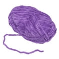 thumbnail image 3 of Uxcell 1 Skein Velvet Yarn Chenille Yarn 100g/3.5oz 87 Yards 6# Super Bulky Polyester Soft Blanket Yarn Purple, 3 of 6