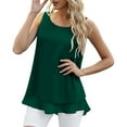 thumbnail image 2 of Womens Tops Women Chiffon Tank Sleeveless Top Double Casual Blouse Tunic Shirts for Women, 2 of 6