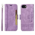 thumbnail image 1 of K-Lion Wallet Case for iPhone SE 2022/iPhone SE 2020/iPhone 8/iPhone 7,Shockproof Magnetic Clasp Folio Flip Kickstand ID Credit Card Slots Holder PU Leather Wallet Phone Cover with Wrist Strap,Purple, 1 of 14