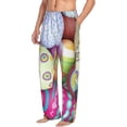 thumbnail image 2 of Uemuo Colorful Easter Eggs Pattern Men's Wide Leg Palazzo Lounge Pants with Pockets Light Weight Loose Comfy Casual Pajama Pants-XX-Large, 2 of 9