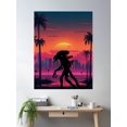 thumbnail image 2 of Xenomorph On The Beach Poster Wall Art, Modern Wall Decor For Living Room Bedroom, 16x24 UNFRAMED, 2 of 3